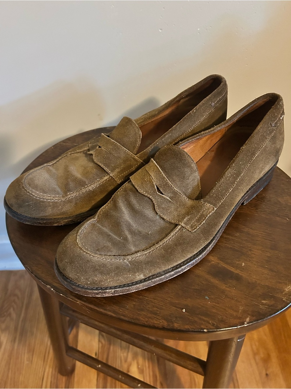 Frye Men's Suede Penny Loafers in Brown Sz 8